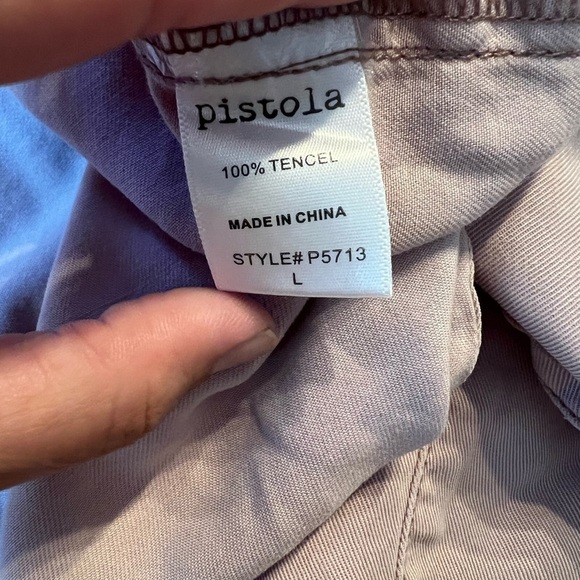 𝅺PISTOLA‎ Pink Woodrose Lyocel Button Down Shirt Large - Picture 4 of 7